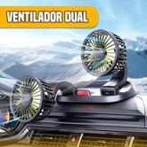 Ventilador de doble cabeza con rotación de 360° - AutoFresco Dúo®